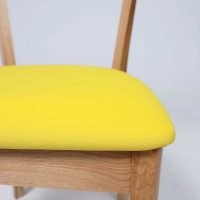 Стул БАРИ, желтый велюр/светлый дуб купить в Минске